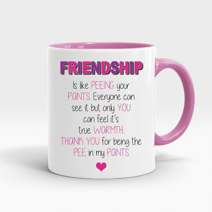 Accent Mugs For Friends Friendship Is Like Peeling Your Points Cup Coffee Ceramic 11oz