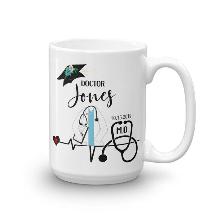 Personalized Coffee Mug For New Doctor Medical School Grad Mug Custom Name And Graduation Day 11Oz 15Oz Ceramic Mug
