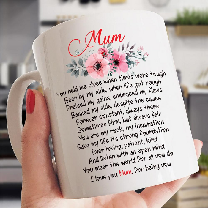 Mom Coffee Mug Gifts For Mom Mug Gifts For Stepmom, Bonus Mom Mug Print Floral Coffee Mug Sweet Quotes Mothers Day Customized Mug Gifts For Mothers Day 11Oz 15Oz Ceramic Coffee Mug