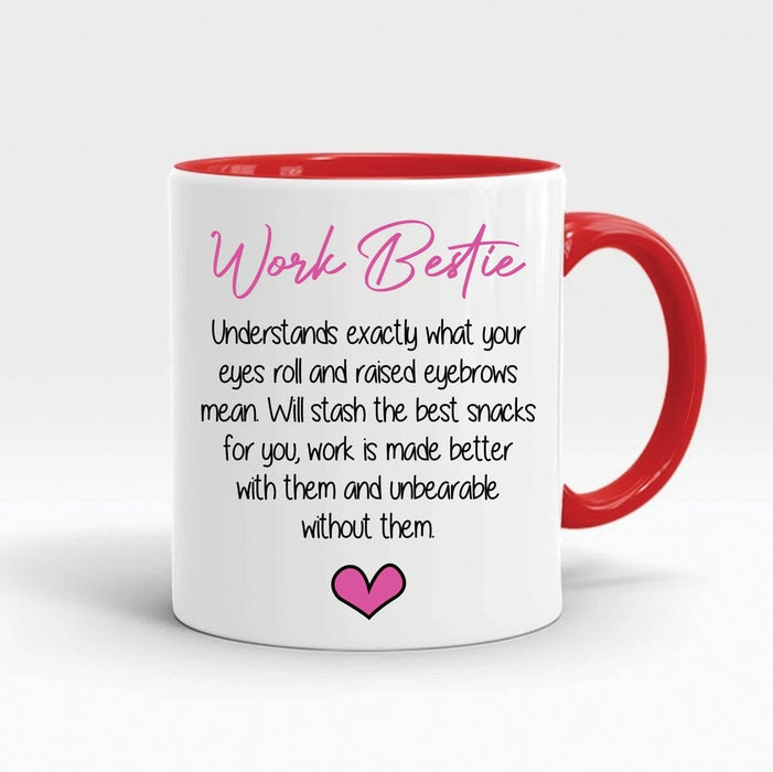 Accent Mug For Coworker Work Bestie With Meaning Quote 11oz Coffee Mugs For Colleague