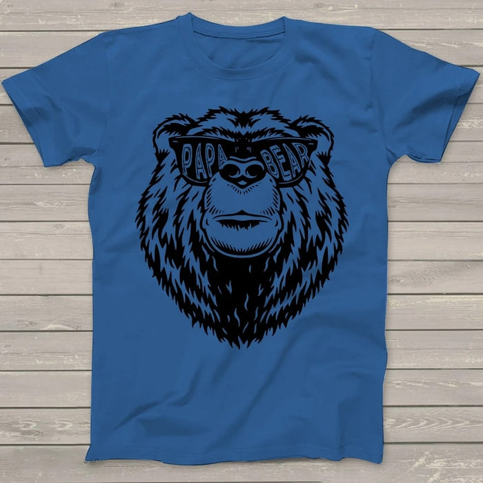 Personalized Shirt For Grandpa Papa Bear T-Shirt Custom Name Papa Bear Print