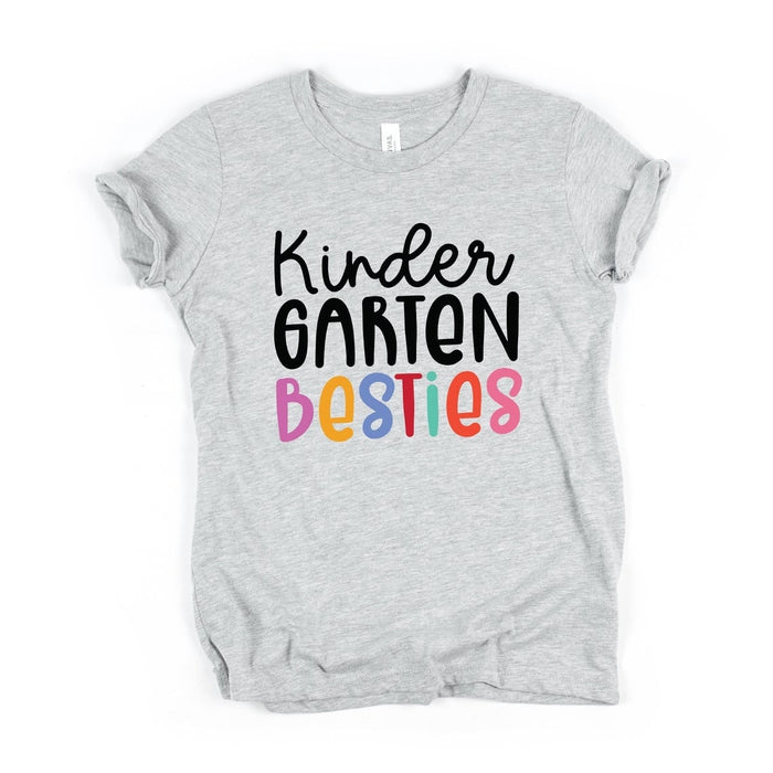 Personalized T-Shirt For Teacher Kindergarten Besties Custom Grade Level Shirt For Best Friend CoWorker