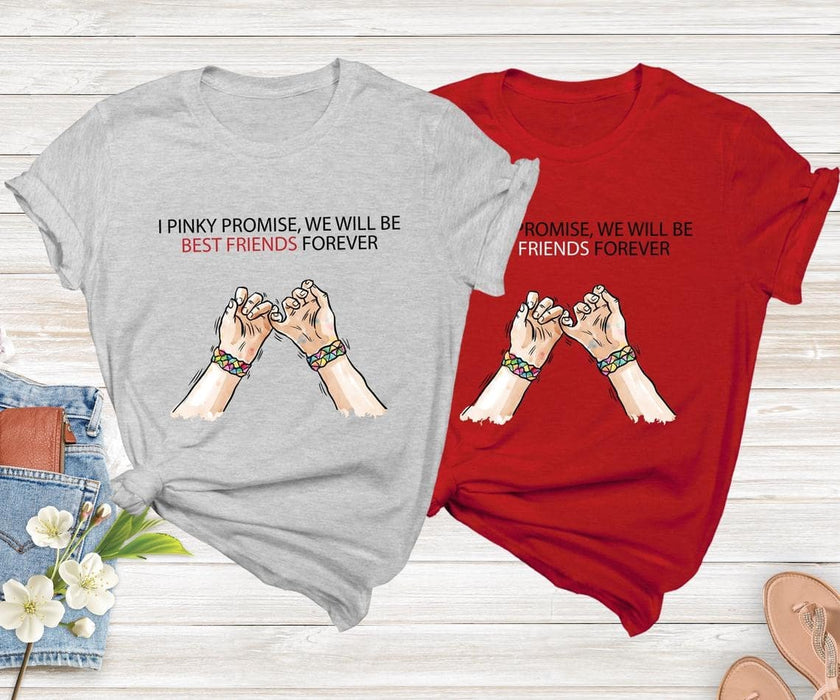 Classic T-Shirt For Friend I Pinky Promise We Will Be Best Friends Forever Hand In Hand Printed Matching Shirt