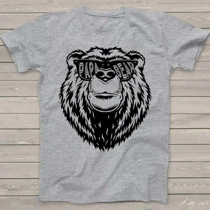 Personalized Shirt For Grandpa Papa Bear T-Shirt Custom Name Papa Bear Print