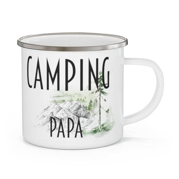 Personalized Camping Mug 12oz For Papa Mama Cute Gifts For New Dad Est 2021 Campfire Cup Enamel
