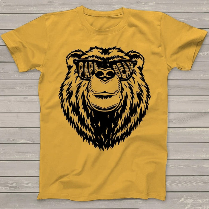 Personalized Shirt For Grandpa Papa Bear T-Shirt Custom Name Papa Bear Print