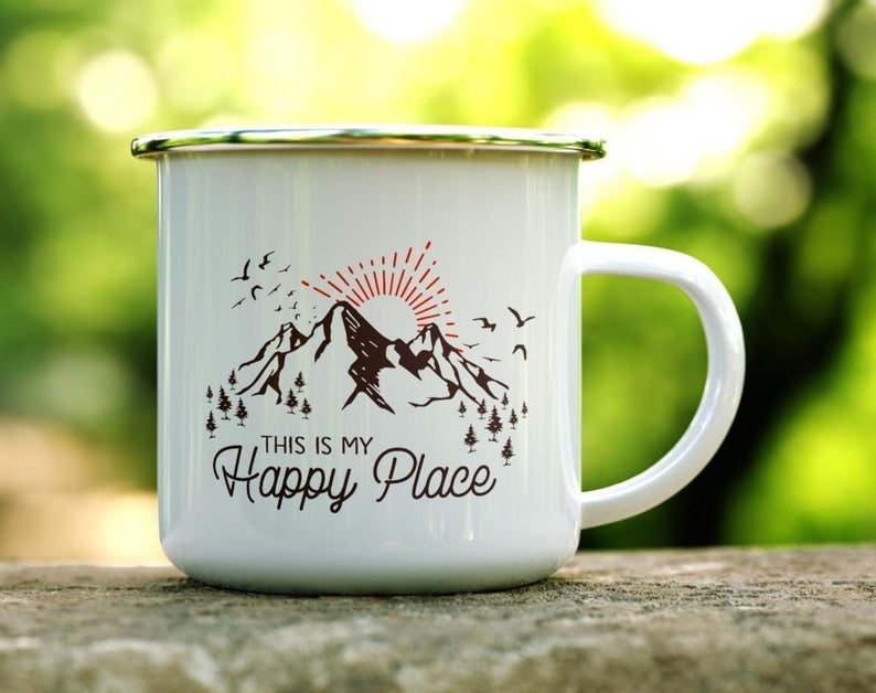 This Is My Happy Place Travel Mug 12oz For Campers Funny Gifts For Love Adventure