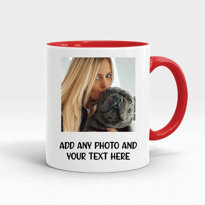 Personalized Accent Mug For Dog Lover Custom Photo And Text Cute Mug 11oz