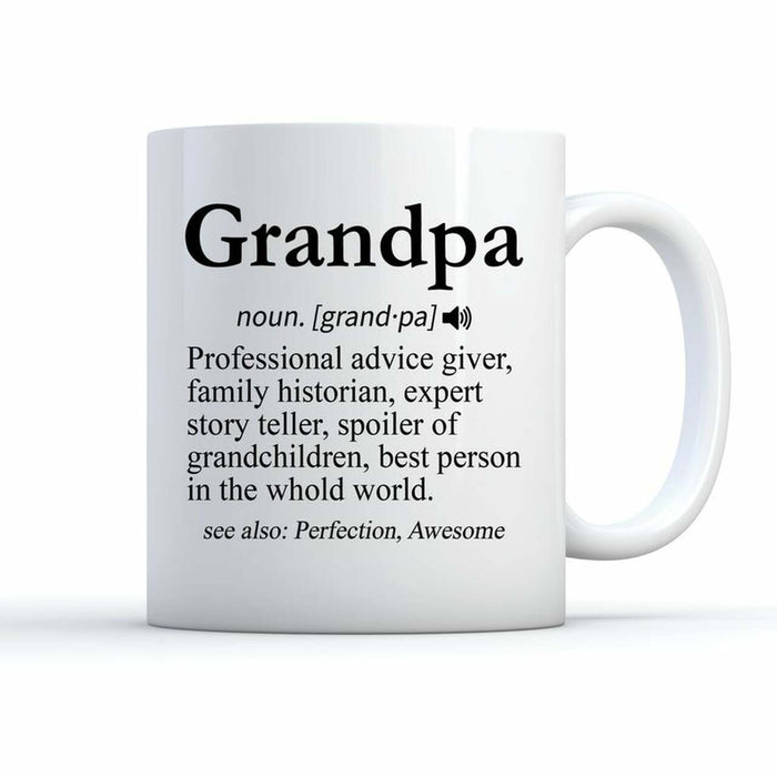 Personalized Coffee Mug For Grandpa Professional Advice Giver Family Historian Quotes Mugs Custom Nickname Ceramic Mugs 11oz 15oz