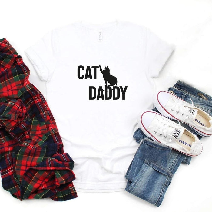Shirt Print Cute Cat For Father's Day Cat Daddy Classic T-Shirt