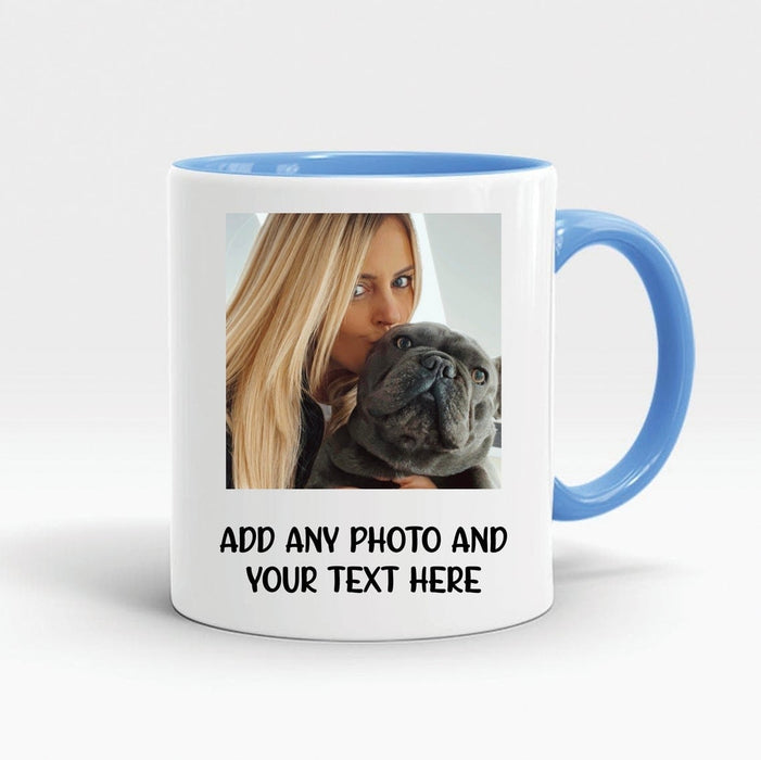 Personalized Accent Mug For Dog Lover Custom Photo And Text Cute Mug 11oz