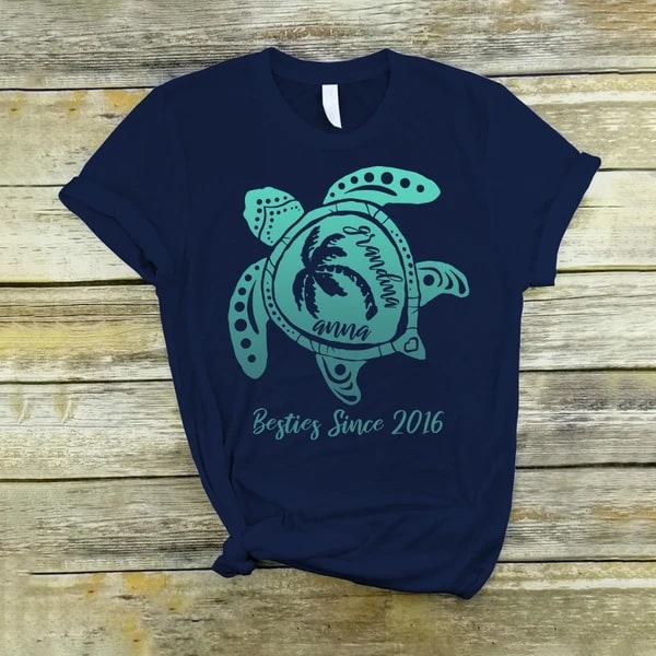 Personalized Shirt For Grandma Turtle Custom Name And Year Design Printed Shirts