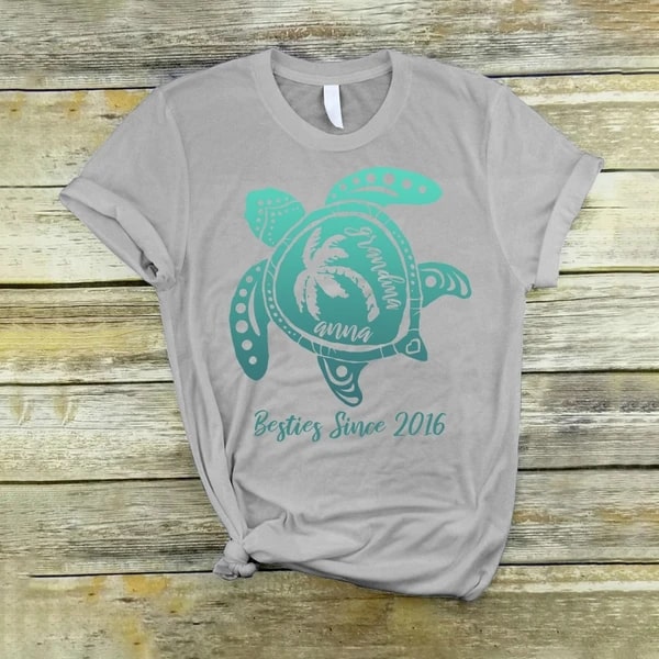 Personalized Shirt For Grandma Turtle Custom Name And Year Design Printed Shirts