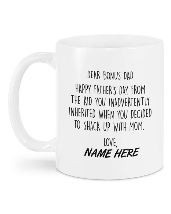 Personalized Coffee Mug For Step Dad From The Kid You Inadvertently Inherited When You Decide Mugs Custom Name