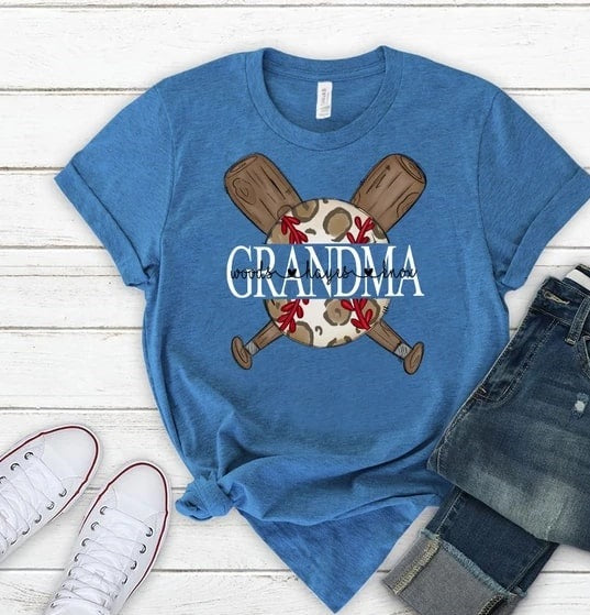 Personalized Shirt For Grandma Baseball Lover With Grandkid Name Design Printed