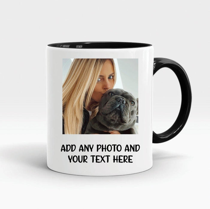 Personalized Accent Mug For Dog Lover Custom Photo And Text Cute Mug 11oz