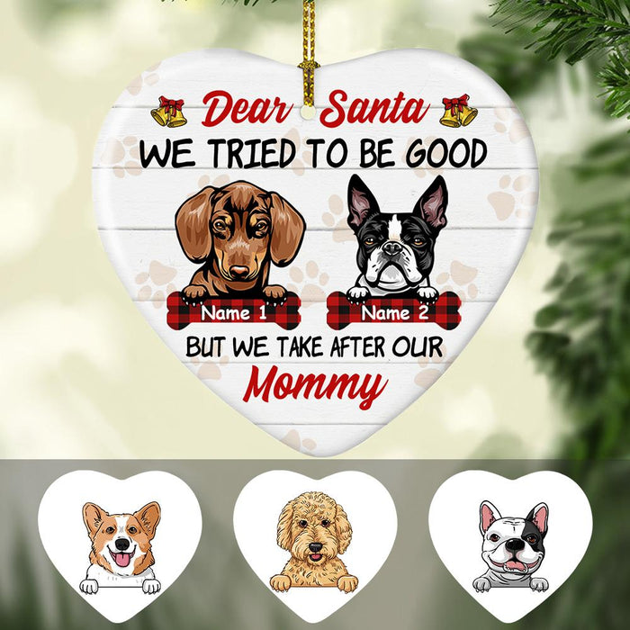 Personalized Ornament For Dog Owners Bell I Take After My Mommy Custom Name Tree Hanging Gifts For Christmas