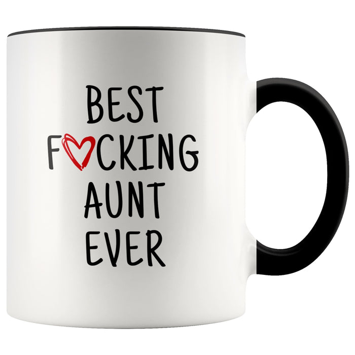 Personalized Coffee Mug For Aunt From Niece Nephew Fuck'g Ever Small Red Heart Custom Name Gifts For Birthday