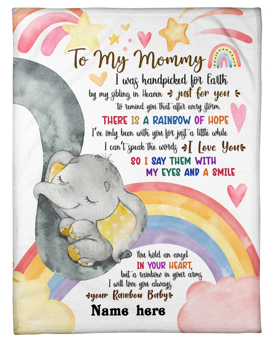 Personalized Blanket For Future Mom From Baby I Will Love You Always Rainbow Baby Custom Name Gifts For First Christmas