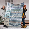 Personalized To My Boyfriend Blanket From Girlfriend See Yourself Through My Eyes Wooden Custom Name Gifts For Birthday