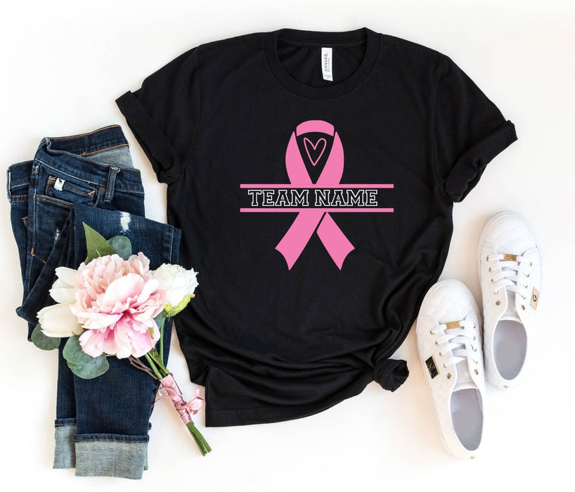 Breast Cancer Shirt, Personalisation Cancer Awareness T-Shirt, Custom Team  Cancer Shirt