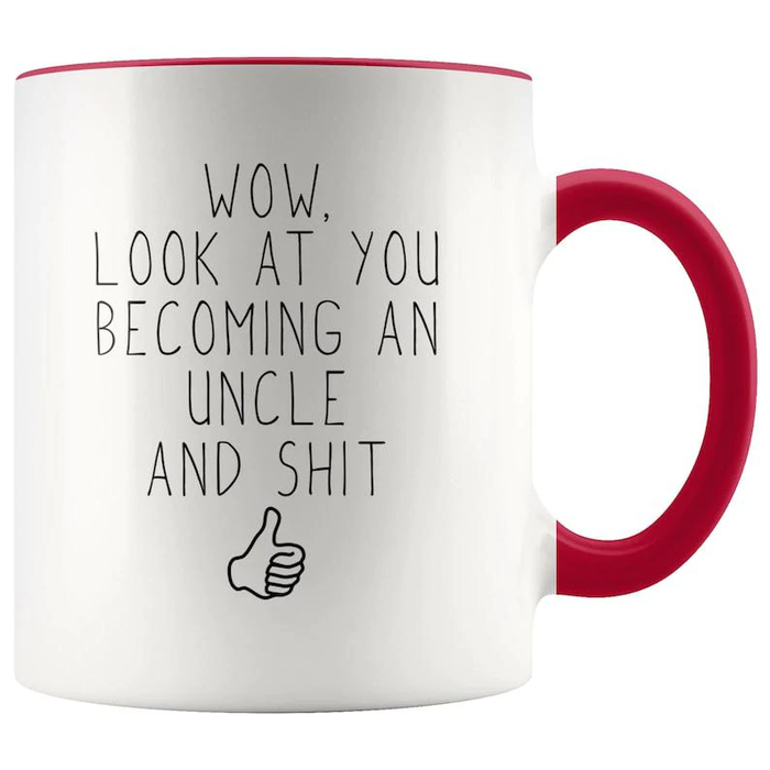 Funny Coffee Mug For Uncle From Niece Nephew Looking At You Becoming An Uncle Accent Cup Uncle Gifts For Christmas