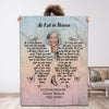 Personalized Memorial Blanket As I Sit In Heaven And Watch You Every Day Butterfly Artwork Custom Photo Name & Year