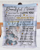 Personalized To My Niece Blanket From Aunt Uncle Elephant Always Be By Your Side Custom Name Gifts For Christmas