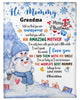 Personalized Blanket Hi Mommy Grandma Told Me That You Are Awesome Print Cute Snowman & Snowflake Custom Baby's Name