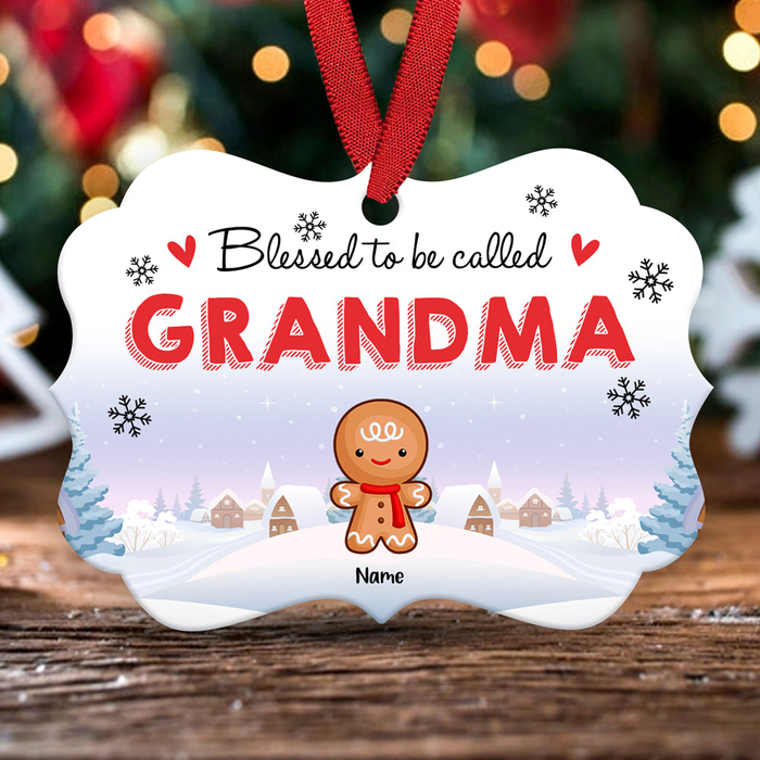 Personalized Ornament For Grandma From Grandchildren Blessed To Be Call Gingerbread Custom Name Gifts For Christmas