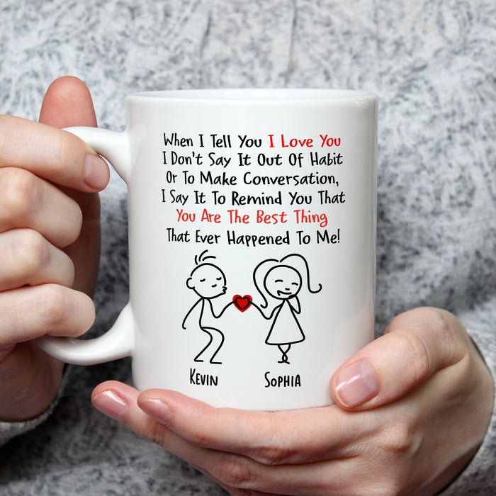 Personalized Romantic Mug For Couple You Are The Best Thing Funny Couple Custom Name 11 15oz Ceramic Coffee Cup