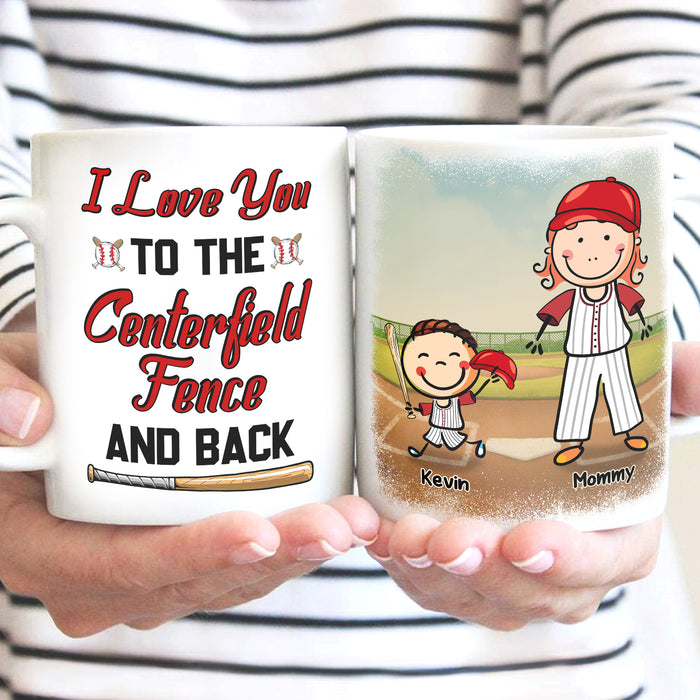 Personalized Ceramic Coffee Mug For Baseball Lovers To Son Daughter I Love You To The Custom Name 11 15oz Cup