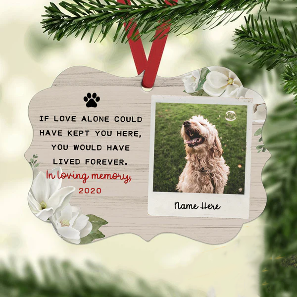 Personalized Memorial Ornament For Pet Loss You Would Have Lived Forever Custom Name Photo Tree Hanging Funeral Gifts