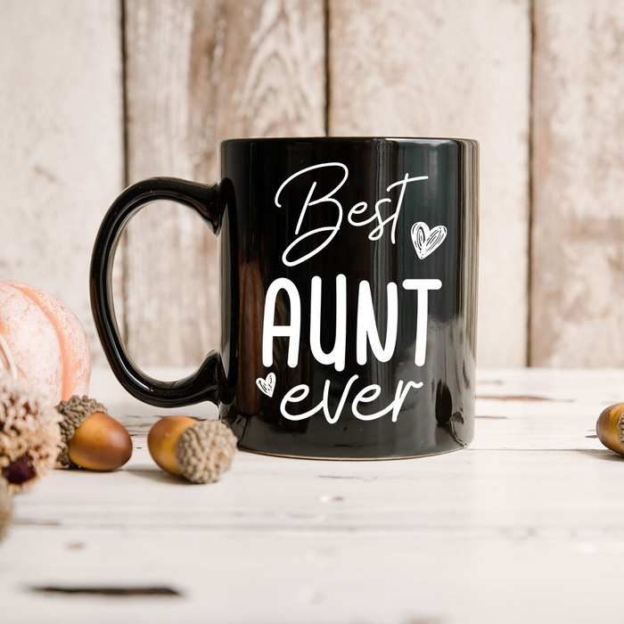 Personalized Coffee Mug For Aunt From Niece Nephew Bests Aunt Ever With Small Heart Custom Name Gifts For Christmas Xmas