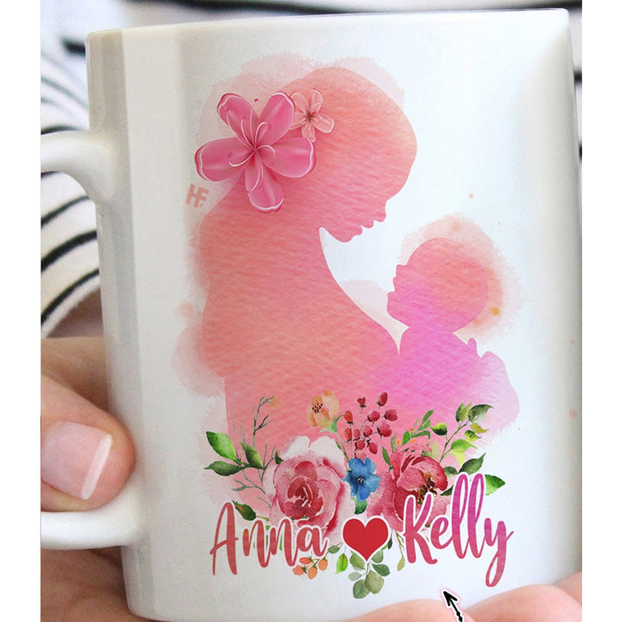 Personalized Coffee Mug Sweet Quotes Our First Mothers Day First Mom Coffee Mug Pregnant Woman Mug Mothers Day Mom Mug New Mommy Mug Customized Mug Gifts For Mothers Day 11Oz 15Oz Ceramic Coffee Mug