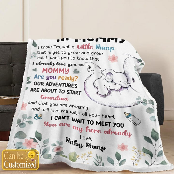 Personalized Blanket For New Mom Elephant I Already Love You So Custom Name Gifts For First Mothers Day Birthday