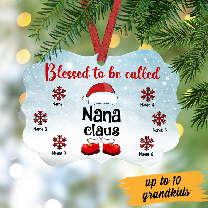Personalized Ornament For Grandmother From Grandkids Blessed Be Called Claus Snowflakes Custom Name Gifts For Christmas