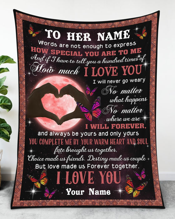Personalized To My Girlfriend Blanket Gifts From Boyfriend You Complete By Warm Heart & Soul Custom Name For Birthday