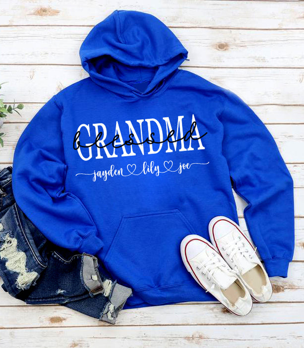 Personalized Shirt For Mimi Blessed Grandma With Grandkid Name Classic Cute Shirts