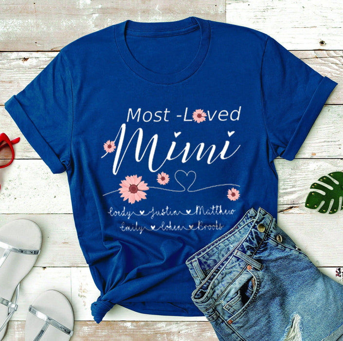 Personalized Shirt For Grandma Most Loved Mimi Cute Shirt Custom Name For Grandma