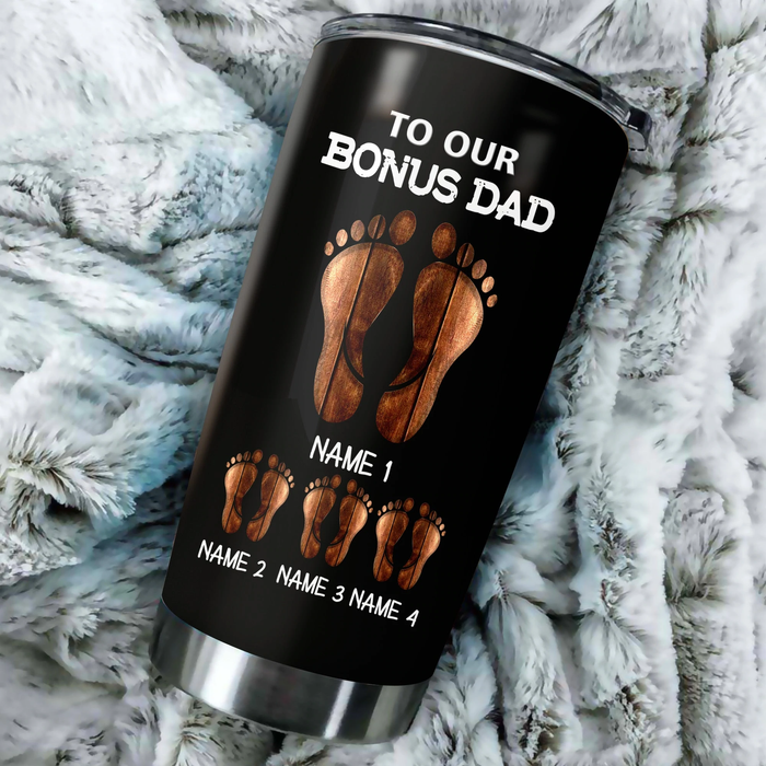 Personalized Tumbler Gifts For Step Dad The Bond Between Us Is An Eternal One Custom Name Travel Cup For Christmas