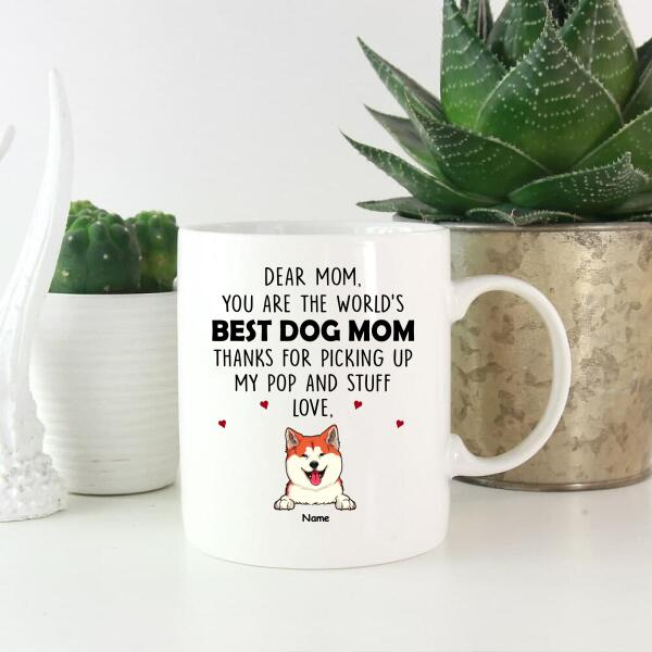 Personalized Coffee Mug Gifts For Dog Owner Meaningful Quote Thanks Picking Up My Pop Custom Name White Cup For Birthday