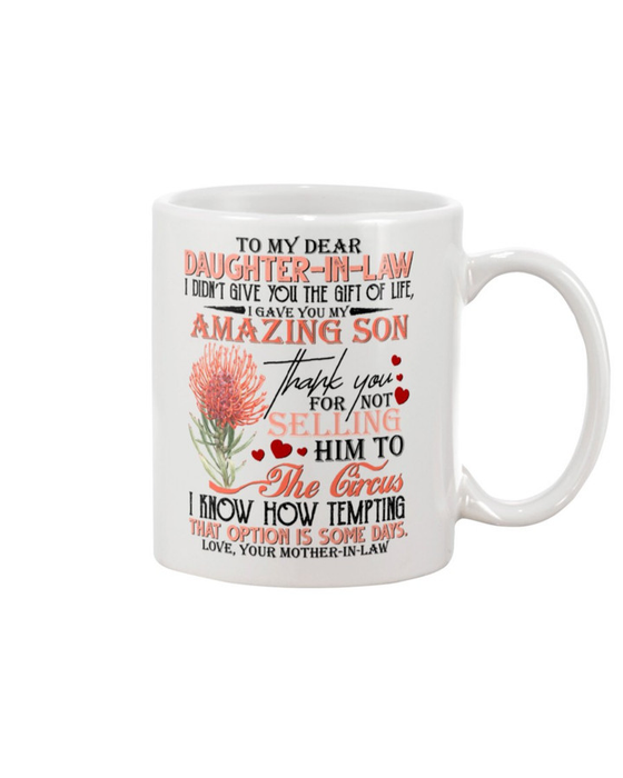 Personalized Coffee Mug Gifts For Daughter In Law Protea Not Selling To The Circus Custom Name White Cup For Christmas