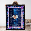 Personalized Memorial Blanket As I Sit In Heaven Heart Shaped Butterflies Printed Custom Photo Name & Date