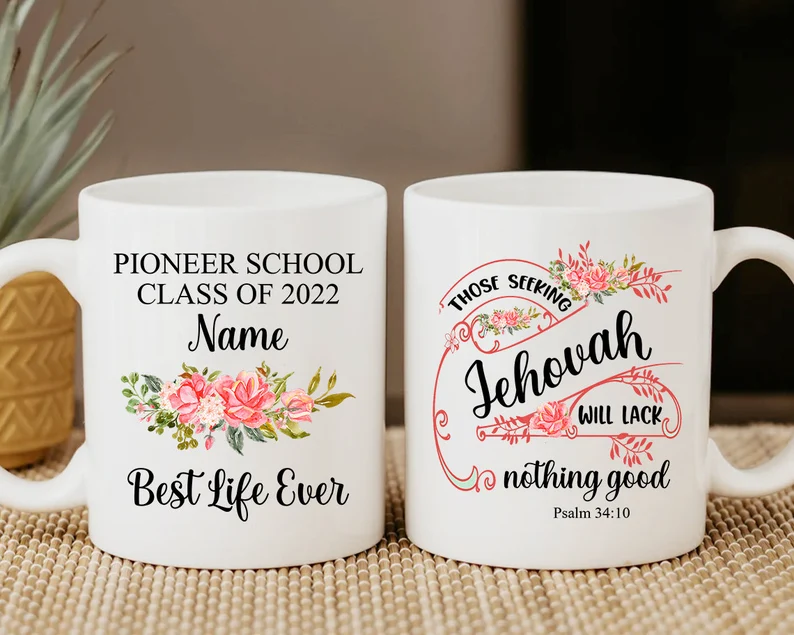 Personalized Coffee Mug For Teacher Pioneer School 2022 Those Seeking Jehovah Custom Name Gifts For Back To School