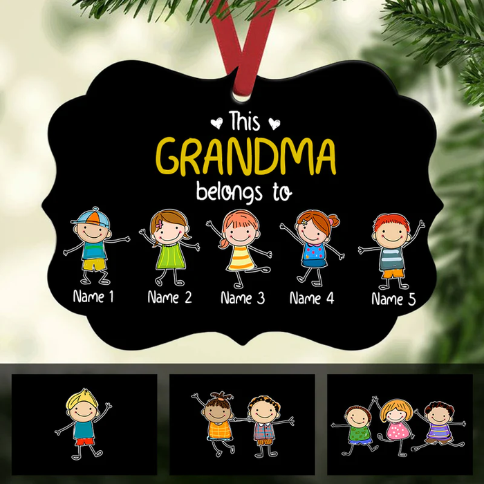 Personalized Ornament For Grandma From Grandkids This Grandma Belongs To Cute Custom Name Gifts For Christmas