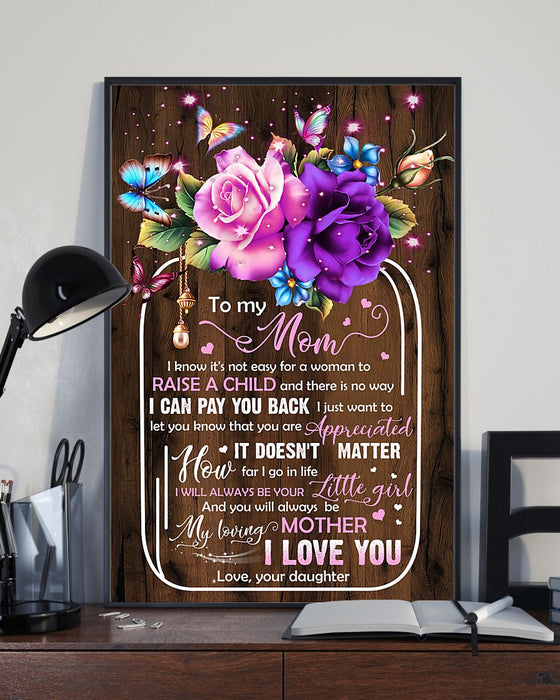 Personalized Canvas Wall Art For Mom From Kids Not East For Women To Raise A Child Custom Name Poster Prints Home Decor