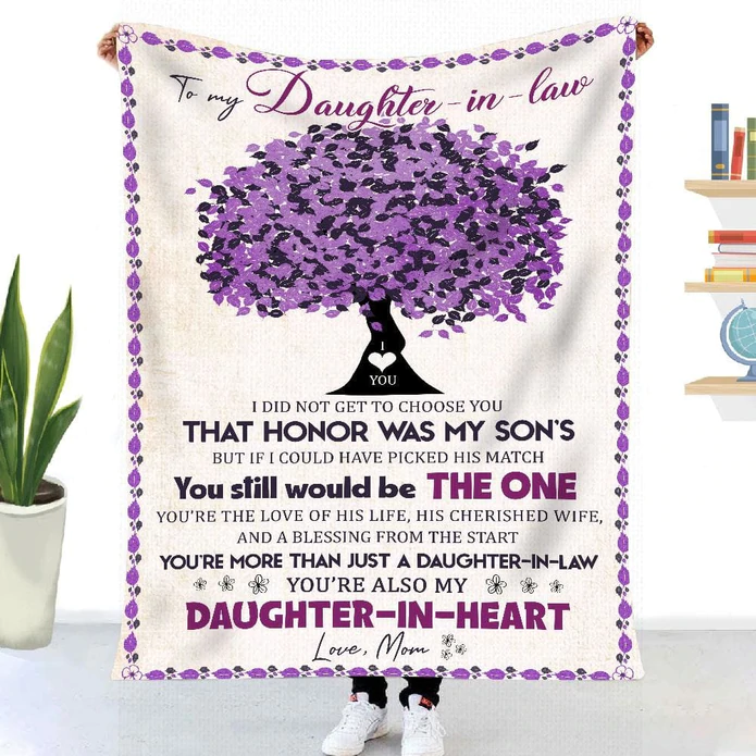 Personalized To My Daughter In Law Blanket Purple Tree You Still Would Be One Custom Name Gifts For Christmas Xmas