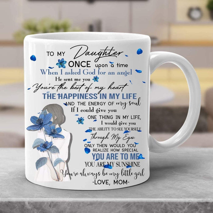 Personalized To My Daughter Coffee Mug From Mom Dad The Energy Of My Soul Flowers Custom Name Cup Gifts For Birthday