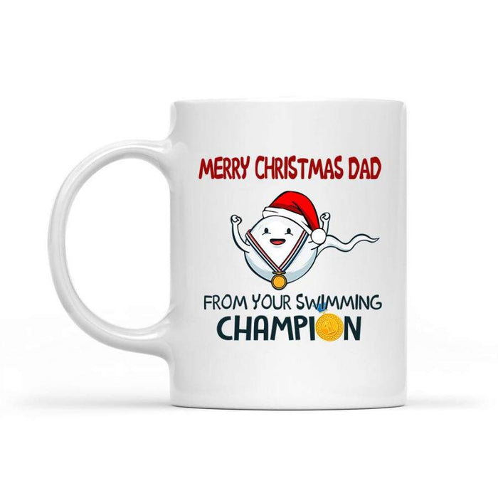 Personalized Coffee Mug For Dad From Kids Merry Christmas From Your Funny Sperm Custom Name Ceramic Cup Christmas Gifts
